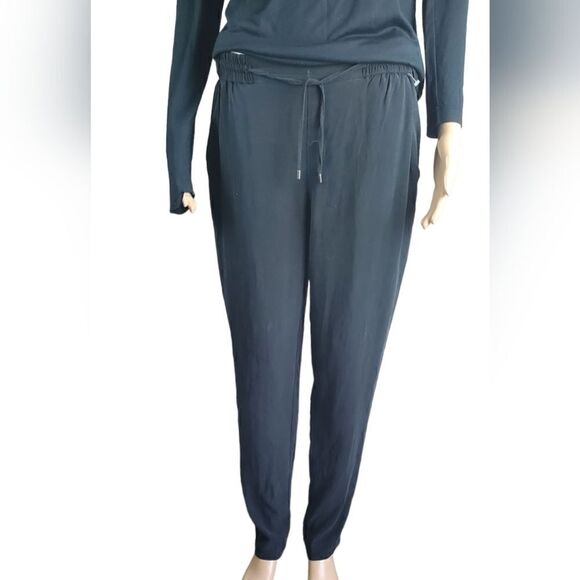 Eileen Fisher Black 100% Silk Pants - Picture 1 of 7